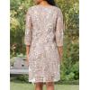 imageAlex Evenings Womens Midi Scoop Neck Shift Dress with Jacket Petite and RegularMinktaupe