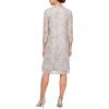 imageAlex Evenings Womens Midi Scoop Neck Shift Dress with Jacket Petite and RegularMinktaupe