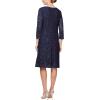 imageAlex Evenings Womens Midi Scoop Neck Shift Dress with Jacket Petite and RegularNavy Glitter