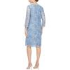 imageAlex Evenings Womens Midi Scoop Neck Shift Dress with Jacket Petite and RegularPeriwinkle
