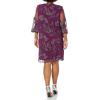 imageAlex Evenings Womens Midi Scoop Neck Shift Dress with Jacket Petite and RegularPlum