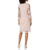 imageAlex Evenings Womens Midi Scoop Neck Shift Dress with Jacket Petite and RegularShell Pink