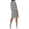 imageAlex Evenings Womens Midi Scoop Neck Shift Dress with Jacket Petite and RegularSmoke
