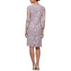 imageAlex Evenings Womens Midi Scoop Neck Shift Dress with Jacket Petite and RegularSmokey Orchid