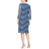 imageAlex Evenings Womens Midi Scoop Neck Shift Dress with Jacket Petite and RegularVintage Blue
