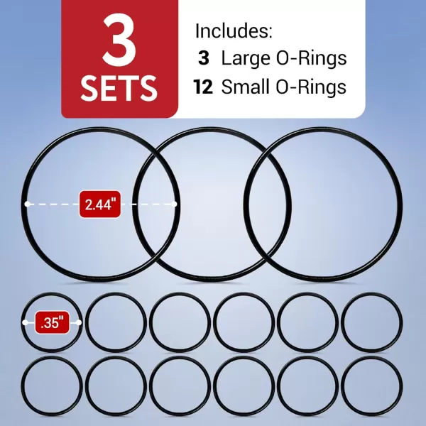 image15 Piece Variety Pack Impresa O Ring Set for Claryum Aquasana Under Sink Water Filter  Impresa O Ring Kit for Aquasana Water Filter Replacement  Water Filter System Parts for Under Sink Filter