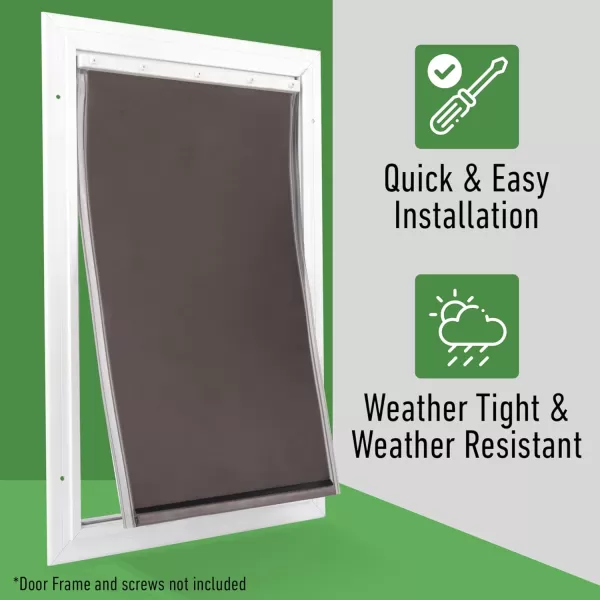 imageEvergreen Pet Supplies Medium Replacement Dog Door Flap Compatible with PetSafe Freedom Doggie Doors PAC1111038  Measures 8 14quot x 12 14quot Made from Flexible Durable Weather Resistant MaterialsLarge