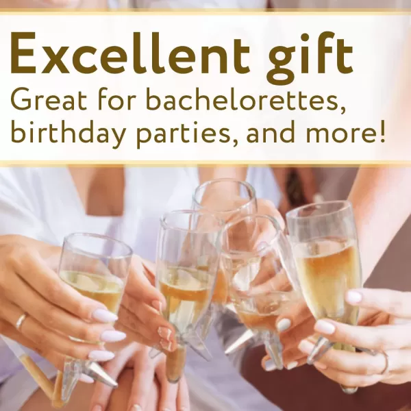 imageIMPRESA 10 Pack Champagne Shooter Plastic Glass Set  Champagne Glasses with Stands  Bachelorette Party Favors  Champagne ampamp Prosecco Gifts  Reusable Champ Shooter  New Years Eve Party Supplies