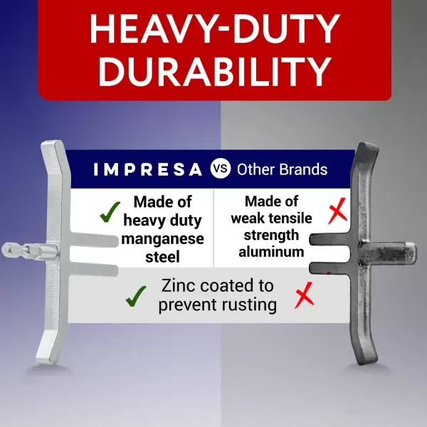 imageIMPRESA Ratchet Strap Winder for Drill  Steel Drill Strap Rollers for Flatbeds Trucker Straps ampamp Trailer Winch Straps  Fits Impact Drivers ampamp Most Drill Accessories  for Up to 4 Inch Ratchet Straps