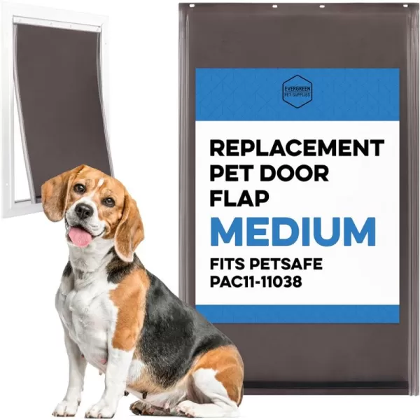 imageEvergreen Pet Supplies Medium Replacement Dog Door Flap Compatible with PetSafe Freedom Doggie Doors PAC1111038  Measures 8 14quot x 12 14quot Made from Flexible Durable Weather Resistant MaterialsMedium