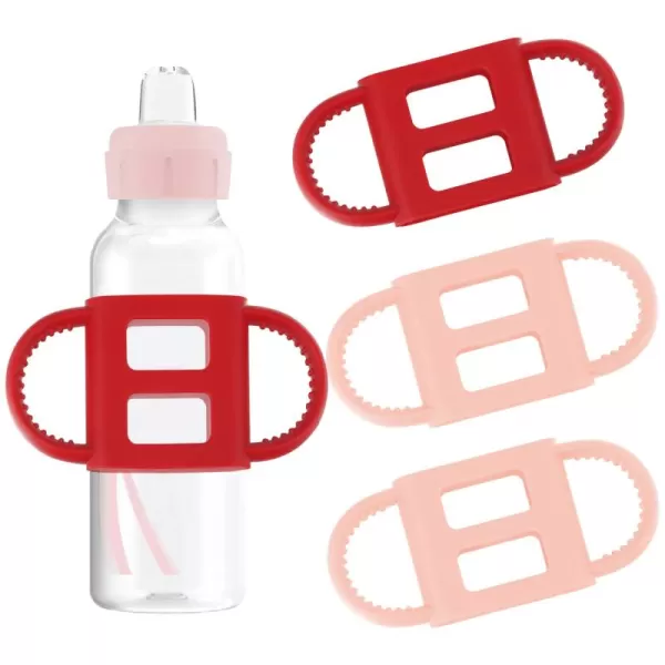 imageIMPRESA 4 Pack Pink Bottle Handles for Dr Brown Baby Bottles  Teach Babies to Drink Independently for Sippy Bottle  Baby Bottle Holder for Easy Grip