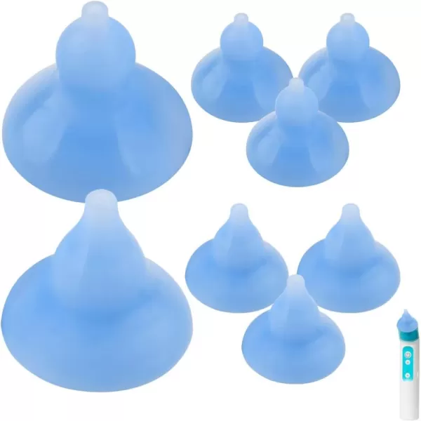 imageIMPRESA 8 Pack Silicone Tips for Nose Frida Electric Nasal Aspirator  Extra Tips for Nasal Aspirator for Baby and Toddler  Replacement Tips for Baby Nasal Aspirator  2 Shapes Included