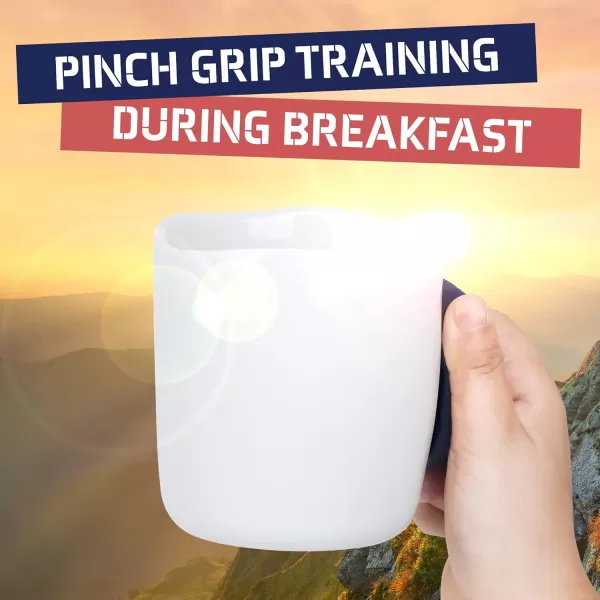 imageIMPRESA 2 Pack XL 15oz Ceramic Rock Climbing Mugs with Resin Holds  Gifts for Climbers  Training Gear  Home Decor
