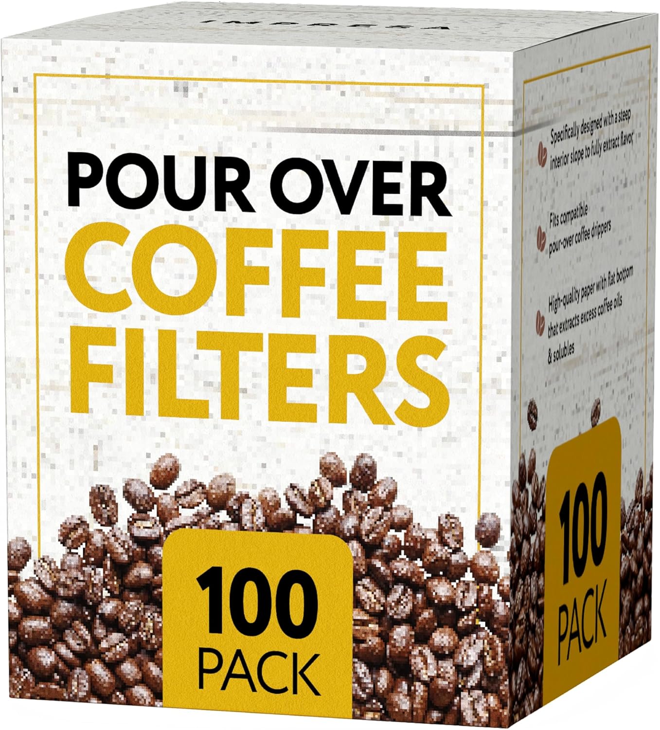 image100 Pack Impresa Pour Over Coffee Filter for Fellow Stagg XF Filters  White Impresa Tall Coffee Filters for Fellow Coffee Dripper Set  Flat Bottom Pour Over Filters  Pour Over Filter Pack