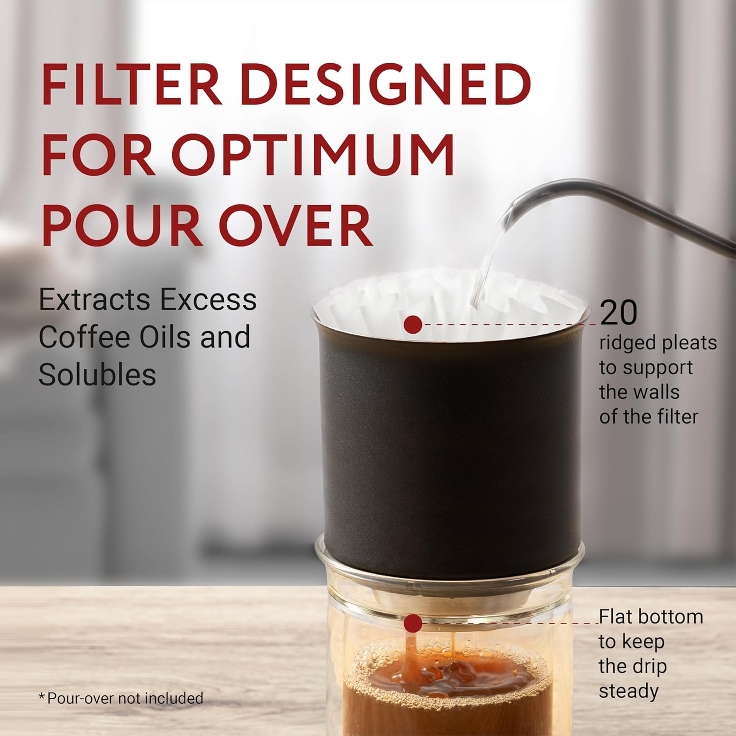 image100 Pack Impresa Pour Over Coffee Filter for Fellow Stagg XF Filters  White Impresa Tall Coffee Filters for Fellow Coffee Dripper Set  Flat Bottom Pour Over Filters  Pour Over Filter Pack