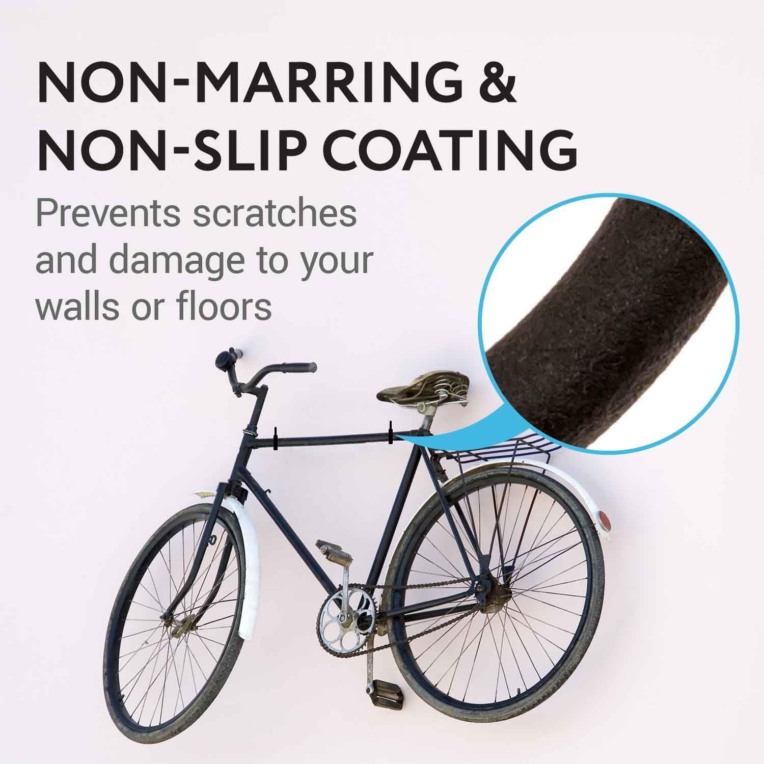 imageIMPRESA 4 Pack Heavy Duty Bike HookHanger  Wide Opening for All Bike Types  Easy OnOff  HooksHangers for Garage Ceiling and Wall Bicycle Storage and Hanging