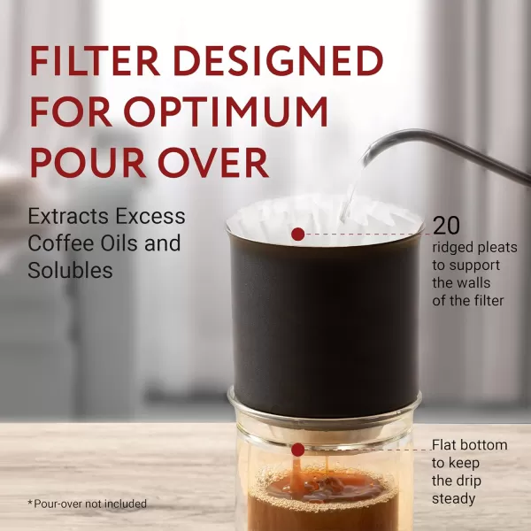 image100 Pack Impresa Pour Over Coffee Filter for Fellow Stagg XF Filters  White Impresa Tall Coffee Filters for Fellow Coffee Dripper Set  Flat Bottom Pour Over Filters  Pour Over Filter Pack