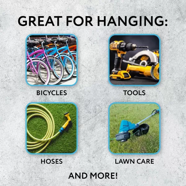 imageIMPRESA 4 Pack Heavy Duty Bike HookHanger  Wide Opening for All Bike Types  Easy OnOff  HooksHangers for Garage Ceiling and Wall Bicycle Storage and Hanging
