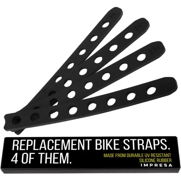 imageIMPRESA 4 Pack Replacement Rubber Strap for Bike Rack Cradle Compatible with Thule 534  Bike Rack Strap Replacement  Bicycle Accessories  Bike Wheel Strap  Bike Holder