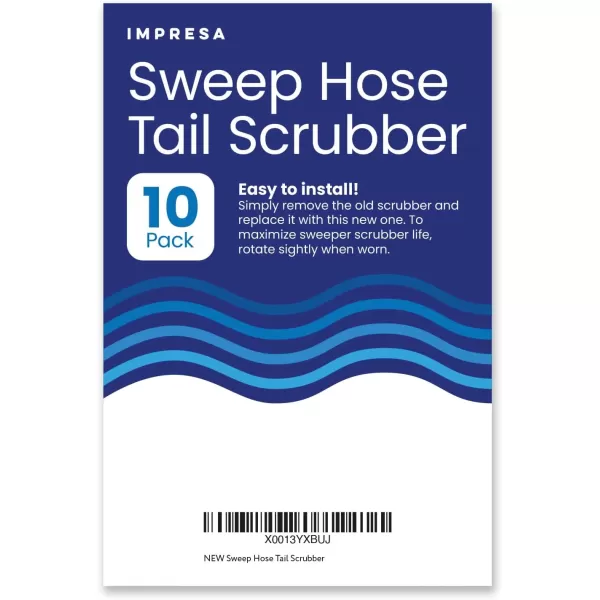 imageImpresa Pool Sweep Tail Scrubber  10 Pack  Pool Supplies and Equipment  Compatible with Polaris VacSweep Pool Cleaner Hose Tail  Fits 180 280 360 380 480 3900 Sport  Tailsweep Foam