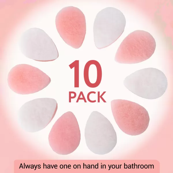image10 Pack Dual Sided Thick Facial Sponge for Daily Deep Cleansing Gentle and Regular Exfoliating  Buff Facial Sponge Pads for Removing Dead Skin Dirt and Makeup  Made in USA Normal to Oily