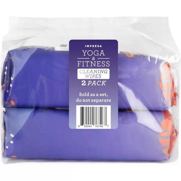 imageIMPRESA 150 Count ExtraLarge Fitness Equipment Wipes with Durable Cloth Construction  9X9 Gym Wipes for Equipment Cleansing  Double Seal Yoga Mat Cleaner Wipes  Lavender Scent Yoga Mat Wipes