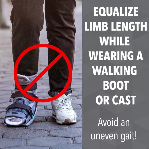 imageIMPRESA 3 Pack Shoe Inserts Compatible w EVENup Shoe BalancerLeveler  Medium 14quot Thick ShoeLift for Walking Boot  Equal Limb Length Insert for Shoe Balancer for Walking Boot Left or Right FootLarge