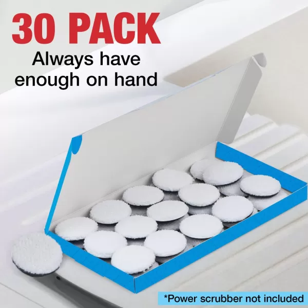 imageIMPRESA 30 Pack Microfiber Scrubbing Pads for Rubbermaid Reveal Power Scrubber  Polish Pads for Rubbermaid Power Scrubber Heads  Replacement Pads for Rubbermaid Power Scrubber Kit