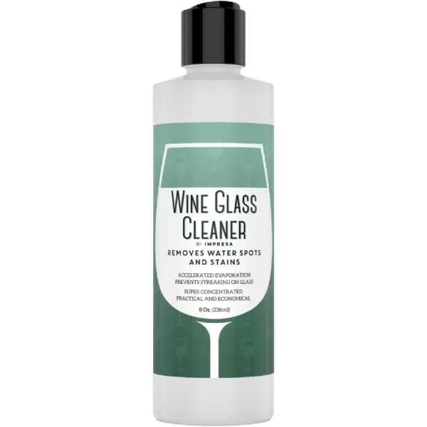 imageIMPRESA Concentrated Wine Glass Cleaning Liquid  Unscented  Eliminates Streaks  Removes Water Spots Stains and Cloudy Glass  Great for The Wine Enthusiast  Made in USA