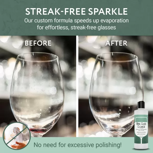 imageIMPRESA Concentrated Wine Glass Cleaning Liquid  Unscented  Eliminates Streaks  Removes Water Spots Stains and Cloudy Glass  Great for The Wine Enthusiast  Made in USA