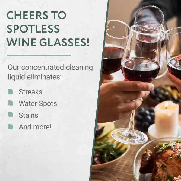 imageIMPRESA Concentrated Wine Glass Cleaning Liquid  Unscented  Eliminates Streaks  Removes Water Spots Stains and Cloudy Glass  Great for The Wine Enthusiast  Made in USA