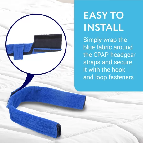 imageImpresa CPAP Neck Pad Cushions  Universal HeadgearMask Head Strap Covers  Compatible with Resmed Airfit P10  F20 Airtouch Dreamwear and Many More Models  Reduces Face and Neck Irritation