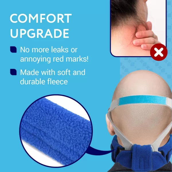 imageImpresa CPAP Neck Pad Cushions  Universal HeadgearMask Head Strap Covers  Compatible with Resmed Airfit P10  F20 Airtouch Dreamwear and Many More Models  Reduces Face and Neck Irritation
