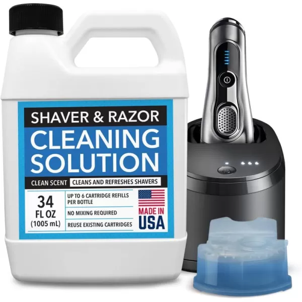 imageIMPRESA Electric Shaver Cleaning Solution for Braun Clean ampamp Renew Refill Cartridges All Series Solution for Braun Series 9 Cleaning Cartridge for Braun Series 7 Cleaning Cartridge  6 Uses