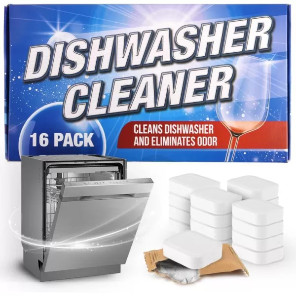 imageImpresa Dishwasher Cleaner and Deodorizer  16 Tablets  Eliminates Limescale and Mineral Buildup  Removes Unwanted Odors  Compatible with Most Dishwashers  Fresh Scent  Dishwasher Pod Cleaner