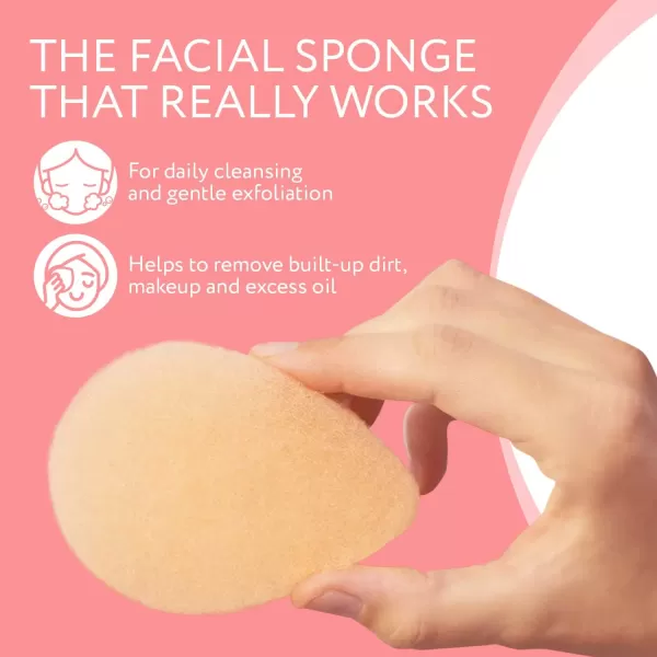 imageIMPRESA 10 Pack Extra Thick Facial Sponge for Daily Deep Cleansing ampamp Regular Exfoliating  Thick Buff Style Exfoliating Pads Puf for Removing Dead Skin Dirt ampamp Makeup Normal to Oily Made in The USAPink