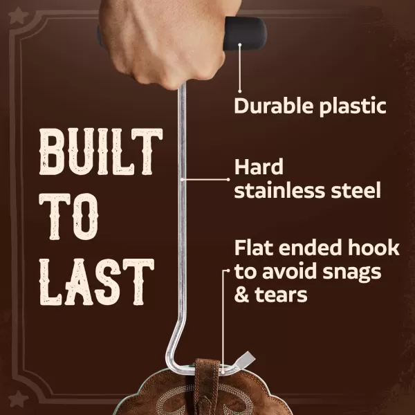 imageIMPRESA 2 Pairs Boot Hooks Boot Pullers for Putting on Cowboy Boots  Hook Boots Easily with Shoe Pullers  Save Time with Boot Hooks for Men ampamp Women  Help Relieve Back Pain for Tall Boots