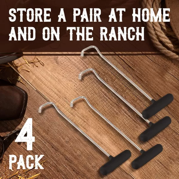 imageIMPRESA 2 Pairs Boot Hooks Boot Pullers for Putting on Cowboy Boots  Hook Boots Easily with Shoe Pullers  Save Time with Boot Hooks for Men ampamp Women  Help Relieve Back Pain for Tall Boots