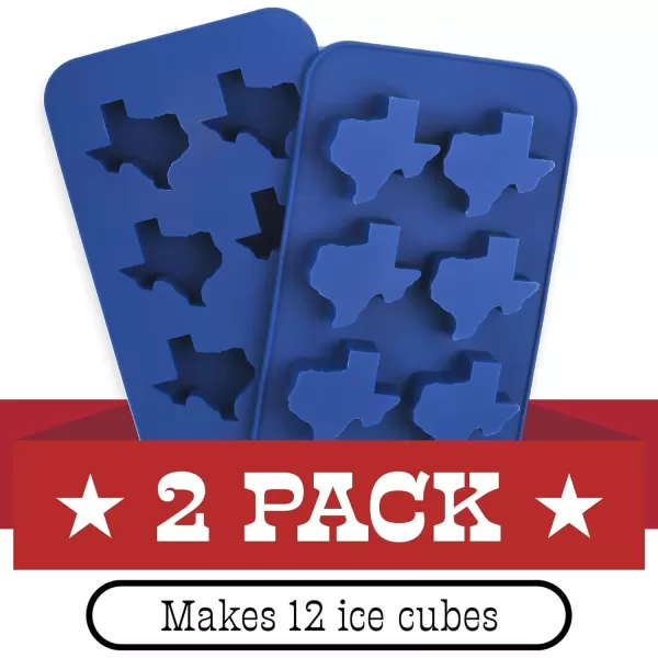 imageIMPRESA 2Pack Texas Ice Cube Tray for Proud Texans  Texas Shaped Ice Cube Tray for Parties  Silicone Mold for Cool Novelty Gifts  Texas America Ice Cube Tray for 6 Cubes  12 Cubes Total