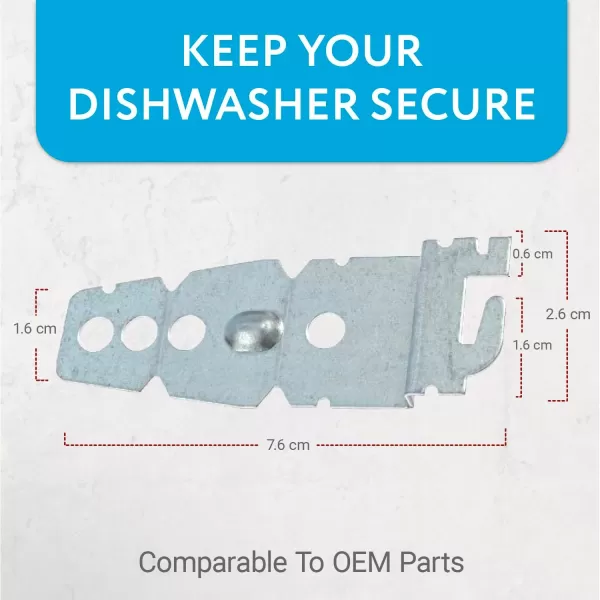 imageIMPRESA 2Pack Undercounter Dishwasher Bracket Replacement  Whirlpool Compatible  Compare to 8269145  WP8269145  Replacement Dishwasher Upper Mounting Bracket