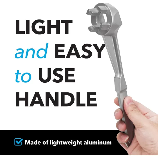 imageIMPRESA 3 Pack Aluminum Drum Wrench for Opening Barrels  Non Sparking Bung Wrench  Fit for 2quot ampamp Some 34quot Bung Caps  Sturdy Smooth ampamp Lightweight Barrel Wrench for 10 15 20 30 ampamp 55 Gallon Drums