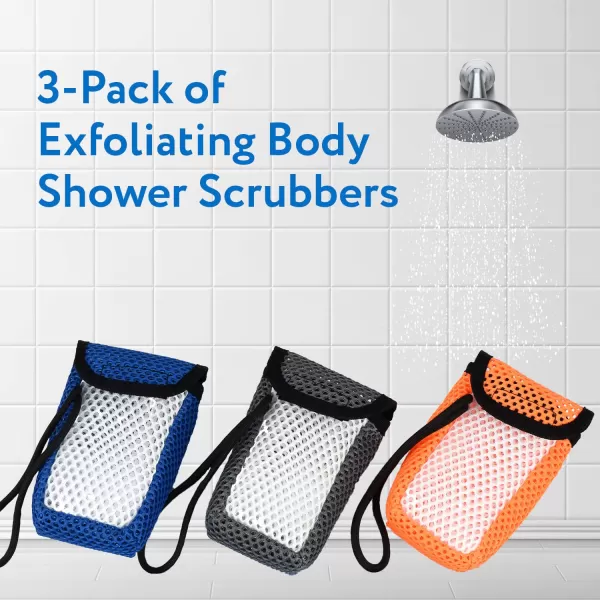 imageIMPRESA 3 Pack Exfoliating Soap Saver Pouch for Large Bar Soap fits Duke Cannon Bar Soaps Soap Scrubber Pouch Holds Up To 458 x 275 x 15 Inches Soap