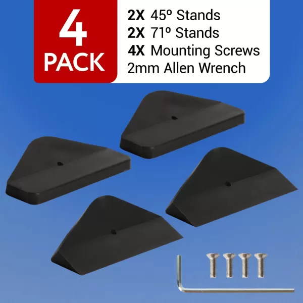 imageIMPRESA 4 Pack Ambient Lighting Angled NoSlip Feet for Philips Hue Light Bar Mood Lighting Stand for Philips Hue Play Light Bar Smart Light Stand for Philips Hue Lights  325W