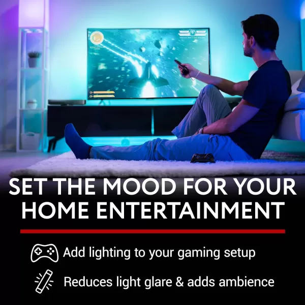 imageIMPRESA 4 Pack Ambient Lighting Angled NoSlip Feet for Philips Hue Light Bar Mood Lighting Stand for Philips Hue Play Light Bar Smart Light Stand for Philips Hue Lights  325W