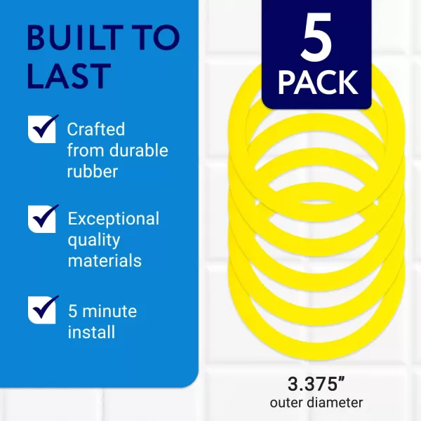 imageIMPRESA 5Pack of Kohler Compatible Canister Flush Valve Seal Replacements for Toilets Equivalent to KGP1059291  Replacement Parts for GP1049291 Tank Canister Gasket Kit