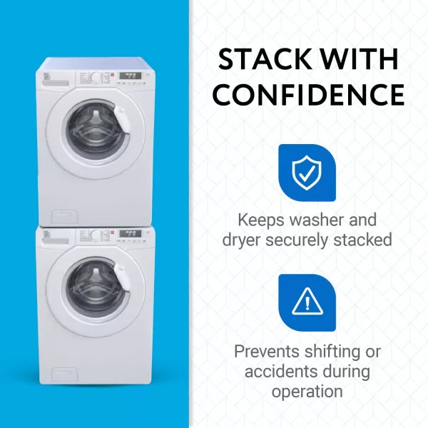 imageIMPRESA Laundry Stacking Kit for 27 Inch Front Load Washer and Dryer  GEGE Compatible  Compare to GEFLSTACK  WE25X10028 Laundry Bracket