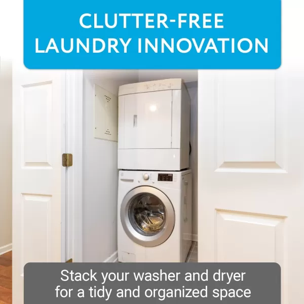 imageIMPRESA Laundry Stacking Kit for 27 Inch Front Load Washer and Dryer  GEGE Compatible  Compare to GEFLSTACK  WE25X10028 Laundry Bracket
