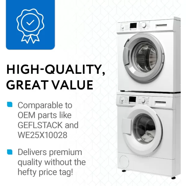 imageIMPRESA Laundry Stacking Kit for 27 Inch Front Load Washer and Dryer  GEGE Compatible  Compare to GEFLSTACK  WE25X10028 Laundry Bracket