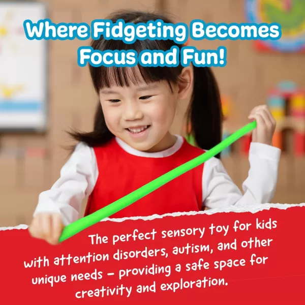 imageIMPRESA The Original Monkey Noodle Fidget Toy  5 Pack  Stretchy Sensory Toys for Kids ampamp Toddlers with Unique Needs  Fosters Creativity Focus ampamp FunGreat for Classrooms Home ampamp Playtime Ages 3Original