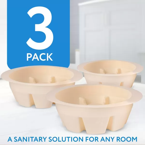 imageIMPRESA Universal Toilet Plunger Holder Drip Tray Caddy Pack of 3 Hygienically Holds All Sink ampamp Toilet Plungers Allows Water to Evaporate Easily Low Profile Design for Kitchens ampamp Bathrooms